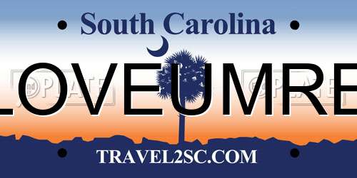 LOVEUMRE South Carolina License Plate