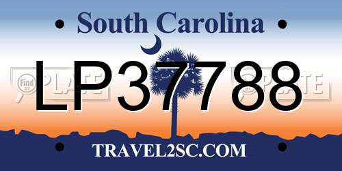 LP37788 South Carolina License Plate