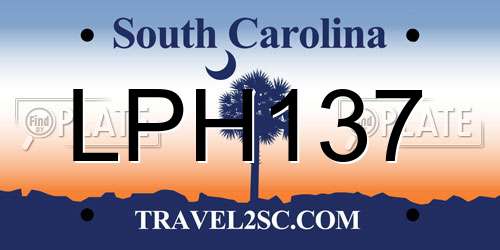 LPH137 South Carolina License Plate