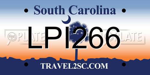 LPI266 South Carolina License Plate