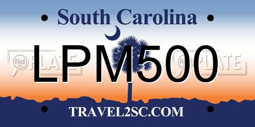 LPM500 South Carolina License Plate