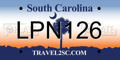 LPN126 South Carolina License Plate