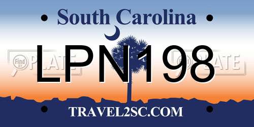 LPN198 South Carolina License Plate