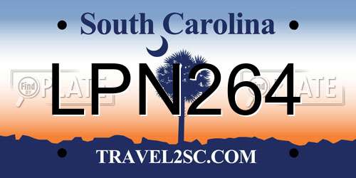 LPN264 South Carolina License Plate