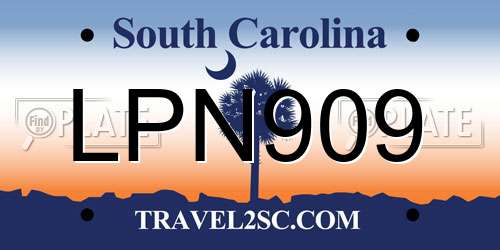 LPN909 South Carolina License Plate
