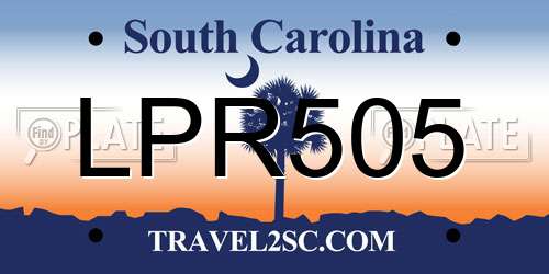 LPR505 South Carolina License Plate