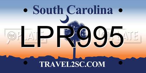 LPR995 South Carolina License Plate