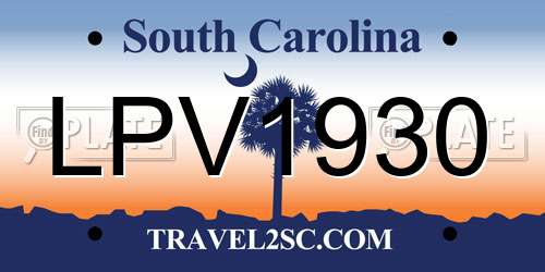 LPV1930 South Carolina License Plate