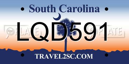 LQD591 South Carolina License Plate