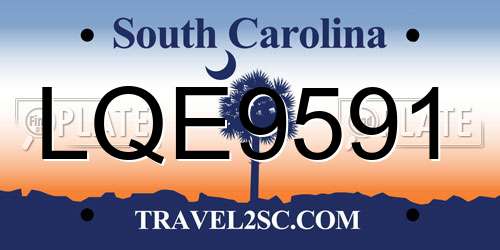 LQE9591 South Carolina License Plate