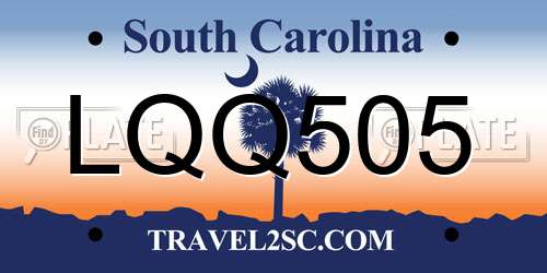 LQQ505 South Carolina License Plate