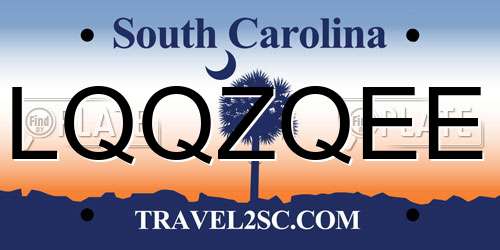 LQQZQEE South Carolina License Plate