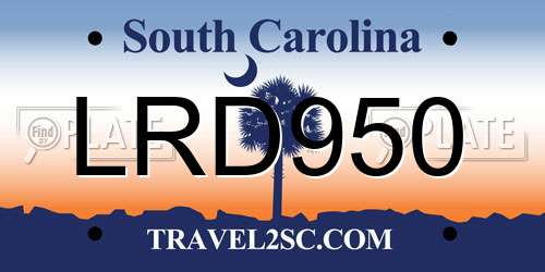LRD950 South Carolina License Plate
