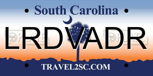 LRDVADR South Carolina License Plate