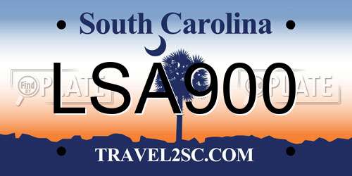 LSA900 South Carolina License Plate