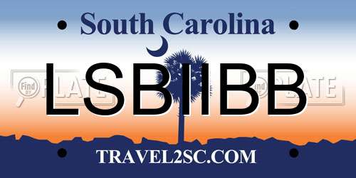 LSBIIBB South Carolina License Plate