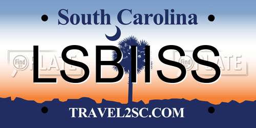 LSBIISS South Carolina License Plate
