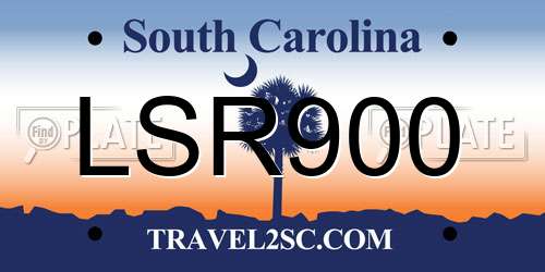 LSR900 South Carolina License Plate