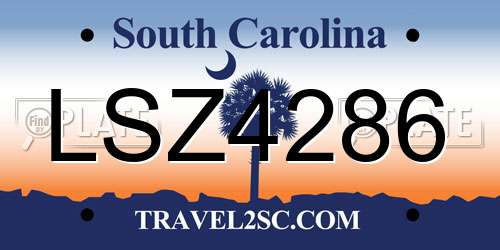 LSZ4286 South Carolina License Plate