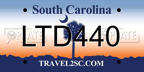 LTD440 South Carolina License Plate