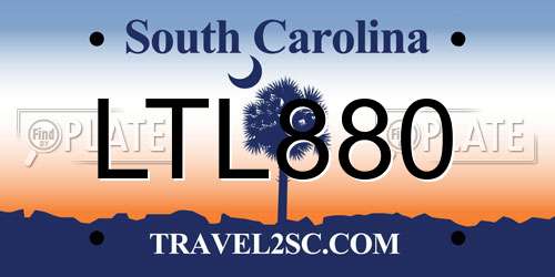 LTL880 South Carolina License Plate