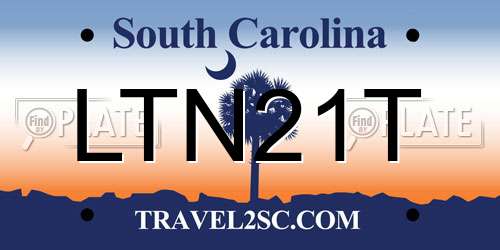 LTN21T South Carolina License Plate