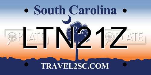 LTN21Z South Carolina License Plate