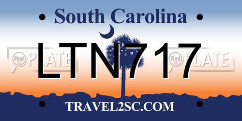 LTN717 South Carolina License Plate