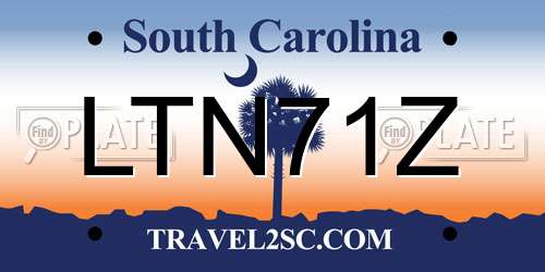 LTN71Z South Carolina License Plate