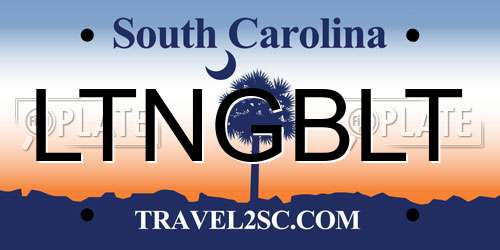 LTNGBLT South Carolina License Plate