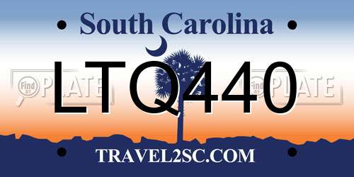 LTQ440 South Carolina License Plate