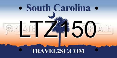 LTZ150 South Carolina License Plate