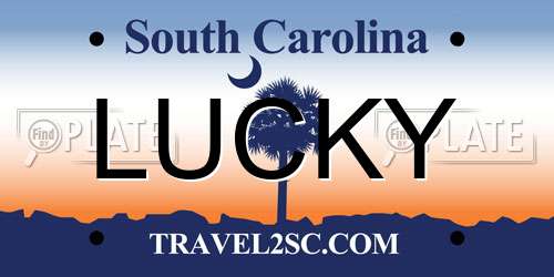LUCKY South Carolina License Plate