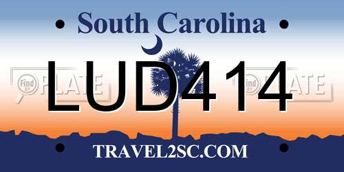 LUD414 South Carolina License Plate