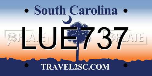LUE737 South Carolina License Plate