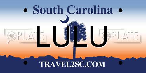 LULU South Carolina License Plate