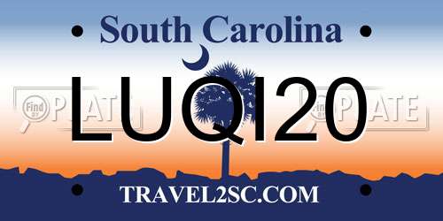 LUQI20 South Carolina License Plate