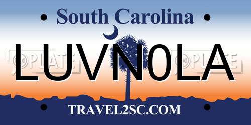 LUVN0LA South Carolina License Plate
