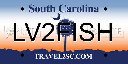 LV2FISH South Carolina License Plate