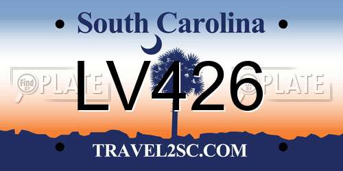 LV426 South Carolina License Plate