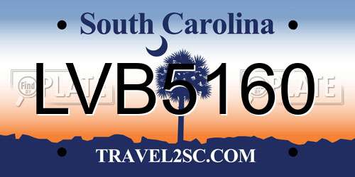 LVB5160 South Carolina License Plate
