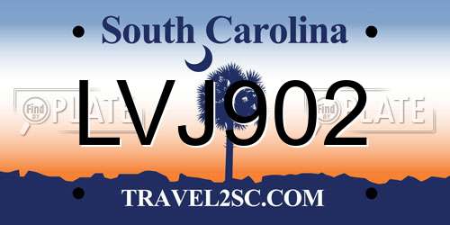 LVJ902 South Carolina License Plate
