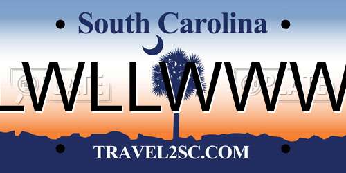 LWLLWWW South Carolina License Plate