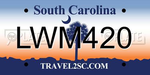 LWM420 South Carolina License Plate