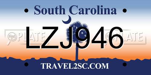 LZJ946 South Carolina License Plate