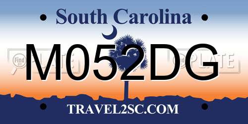 M052DG South Carolina License Plate