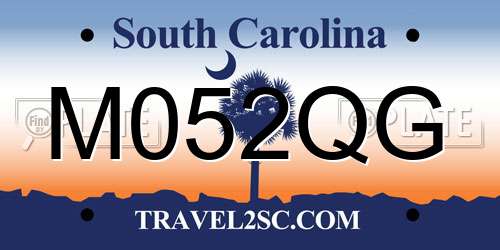 M052QG South Carolina License Plate