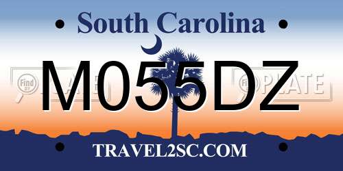 M055DZ South Carolina License Plate