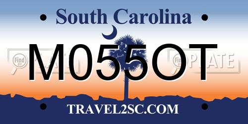 M055OT South Carolina License Plate
