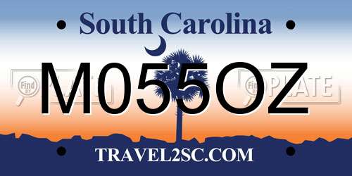 M055OZ South Carolina License Plate